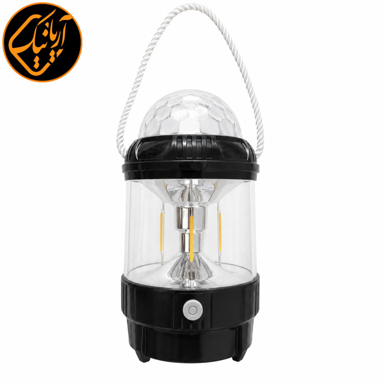چراغ رقص نور دار فانوسی شارژی مدل HW-978L اصلی چراغ کمپینگ چراغ خواب دار با خروجی پاوربانک
