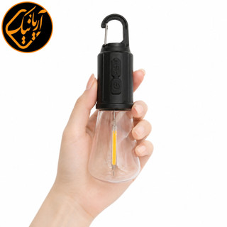 چراغ نشکن کمپینگ آویزی شارژی مدل HK-169 اورجینال چراغ اضطراری LED سه حالته با شارژ Type-C مناسب کمپینگ و سفر