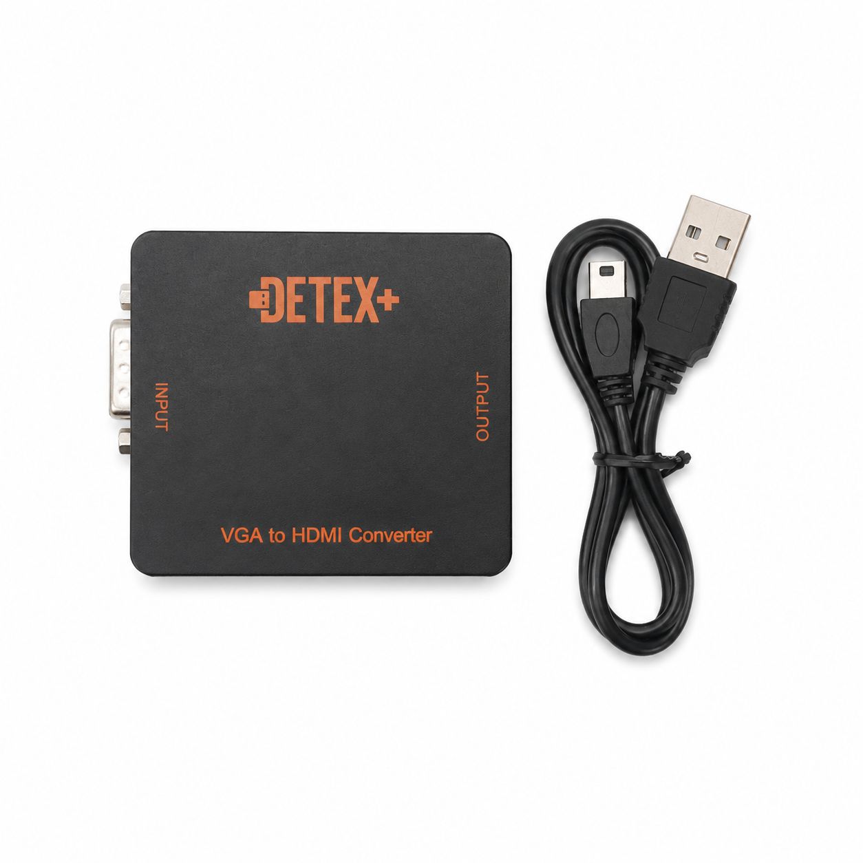 مبدل تبدیل تصویر و صدا VGA به HDMI دیتکس DETEX | تبدیل خروجی VGA کامپیوتر به HDMI تلویزیون