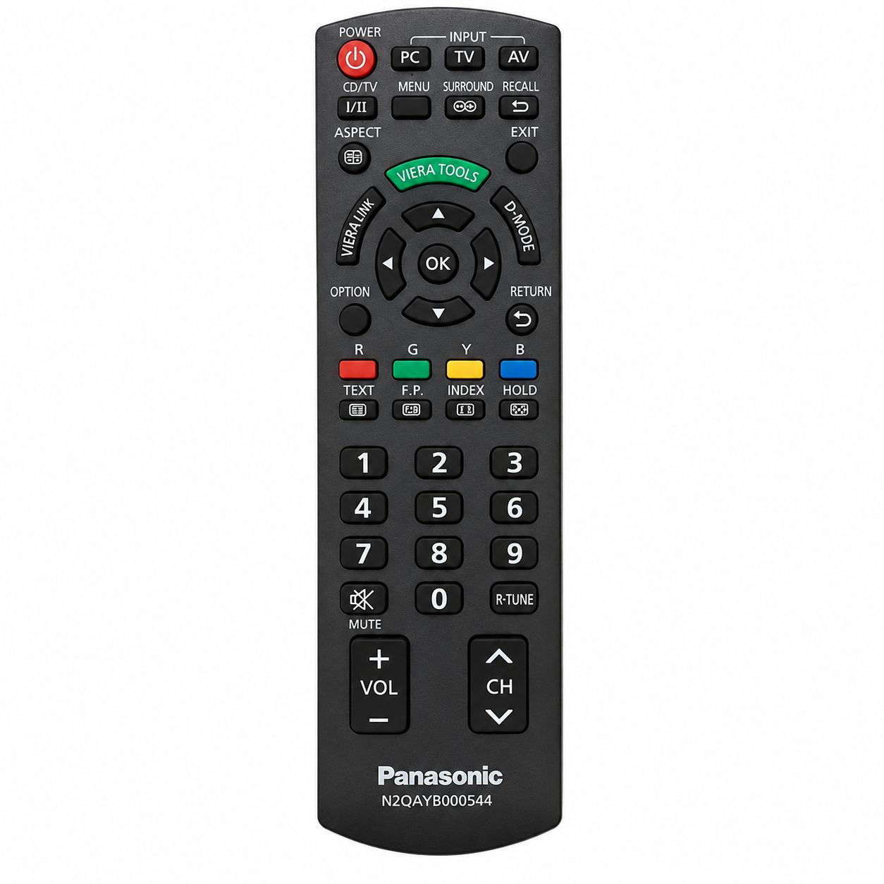 کنترل تلویزیون LED پاناسونیک مدل 544 با کیفیت عالی | ریموت کنترل Panasonic 544 Original مناسب تلویزیون‌های LED