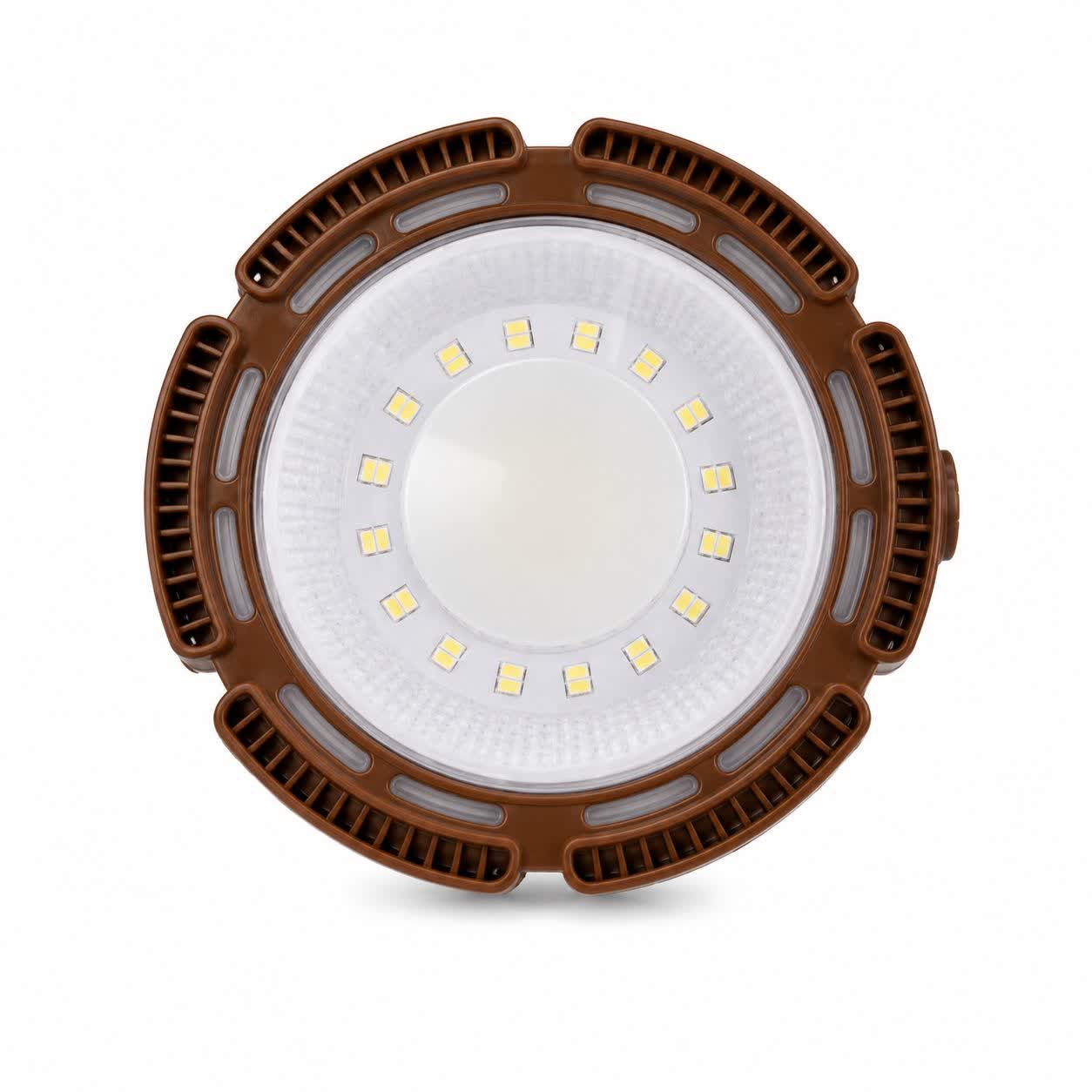 نورافکن و پروژکتور خورشیدی شارژی دارای چراغ قوه جانبی مدل HB-9017-2 طرح گل قابلیت پاوربانک و آویزی مناسب برای زمان قطعی برق، کمپینگ و شرایط اضطراری