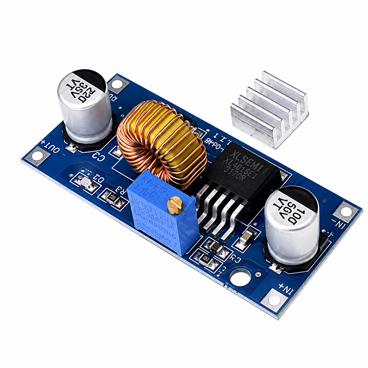 ماژول کاهنده ولتاژ 5 آمپر XL4015 بدون نمایشگر اصلی مبدل DC به DC با خروجی قابل تنظیم