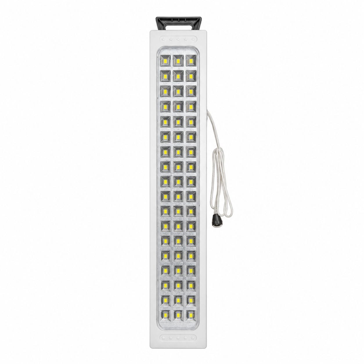 چراغ اضطراری شارژی پرنور HGDUE مدل HG-720 اصلی چراغ LED شارژی با باتری 2500 میلی امپر و شارژ برق شهری مناسب زمان قطعی برق و شرایط اضطراری