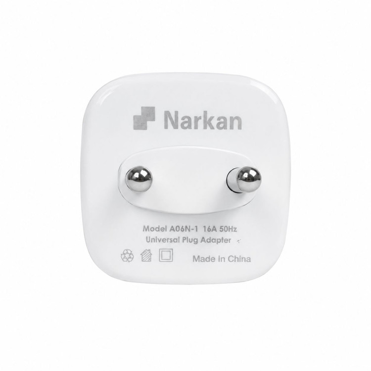 مبدل برق 3 به 2 نارکن Narkan مدل A06N-1 اورجینال | تبدیل سه شاخه به دو شاخه با کیفیت عالی
