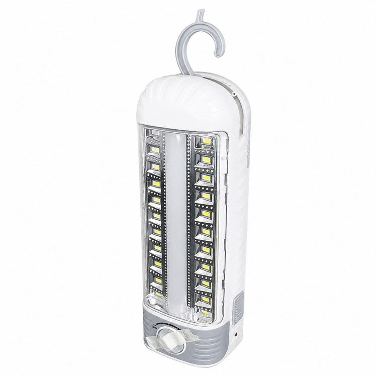 چراغ اضطراری شارژی ایستاده کمپینگ نور قوی HG DUE مدل HG-7737 اصلی | چراغ شارژی LED دو حالته دیمر دار مناسب برای قطعی برق