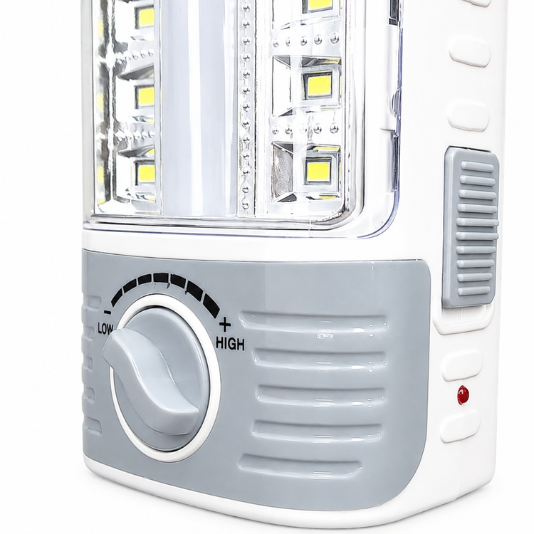 چراغ اضطراری شارژی ایستاده کمپینگ نور قوی HG DUE مدل HG-7737 اصلی | چراغ شارژی LED دو حالته دیمر دار مناسب برای قطعی برق