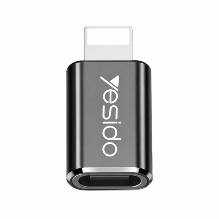 مبدل MicroUSB به Lightning یسیدو مدل GS05 اصلی | شارژ سریع 2.4 آمپر، انتقال دیتا و بدنه آلومینیومی مقاوم