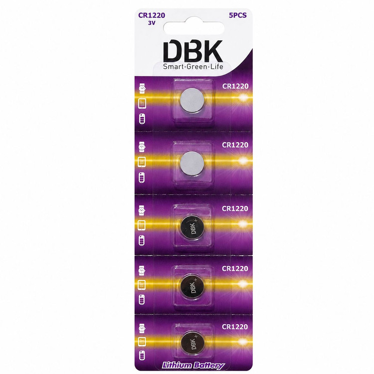باتری سکهای 3 ولت DBK مدل CR1220 اصلی | بسته 1، 2 و 5 عددی