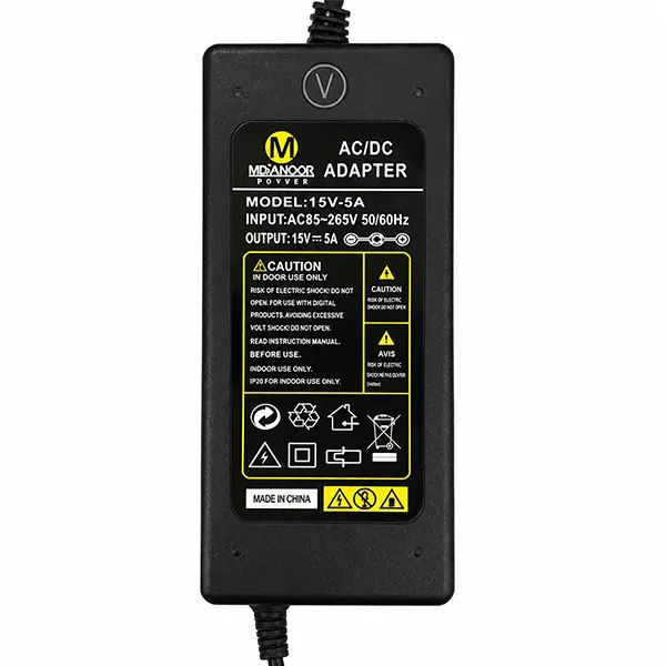 آداپتور رینگ لایت 15 ولت 5 آمپر مدیانور Medianoor مدل 15V-5A اصلی