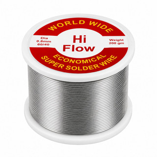 سیم لحیم 200 گرمی سوپر اکونومیک Hi Flow مدل 60/40 اصلی | قطر 0.8mm مناسب تعمیرات الکترونیک