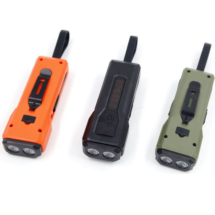 چراغ جلوی دوچرخه و پاوربانک JUNHAOJIE مدل Z828 اصلی باتری 5000mAh با نمایشگر شارژ پاوربانک با کابل لایتینگ و تایپ سی و نور پلیسی