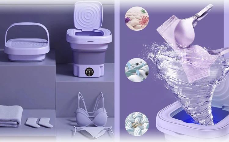 مینی واش تاشو 11 لیتری سایز بزرگ مدل Folding Washing Machine اصلی لباسشویی کوچک قابل حمل با خشککن