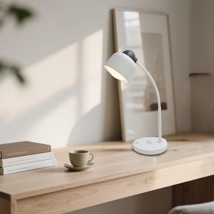 چراغ مطالعه LED شارژی لمسی مدل T-28 | دیمردار و تغییر رنگ نور