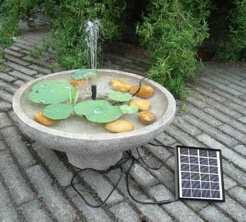 آبنمای خورشیدی مدل GY-8039-1 | فواره خورشیدی باغ و حیاط بدون برق