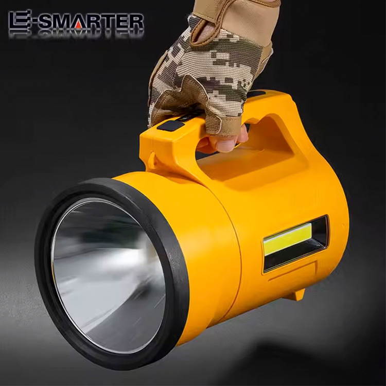 چراغ قوه دستی شارژی پاوربانک و ریسهدار مدل W5206-2 اصلی چراغ کمپینگ قدرتمند با ریسه RGB ده متری