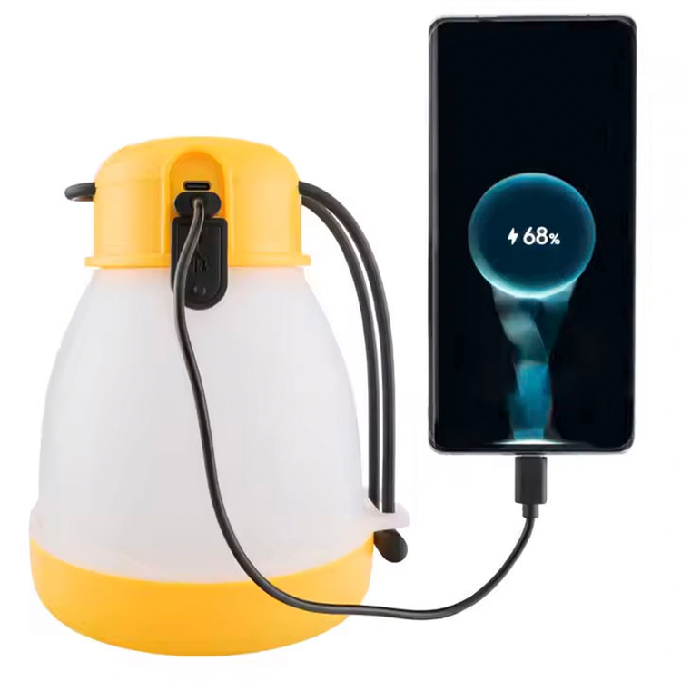 چراغ قوه کمپینگ شارژی مدل CH-22035 اصلی چراغ کمپینگ ضد آب و ضد ضربه با نور ۵۰۰ لومن، قابلیت پاوربانک و طراحی زیبا