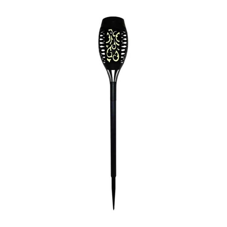 چراغ پارکی و باغچه خورشیدی سولونیکس طرح مشعل مدل XF-6006 | مشعل شعله متحرک ضدآب با 96 LED سایز بزرگ با سنسور شب و پایه 50 سانتی