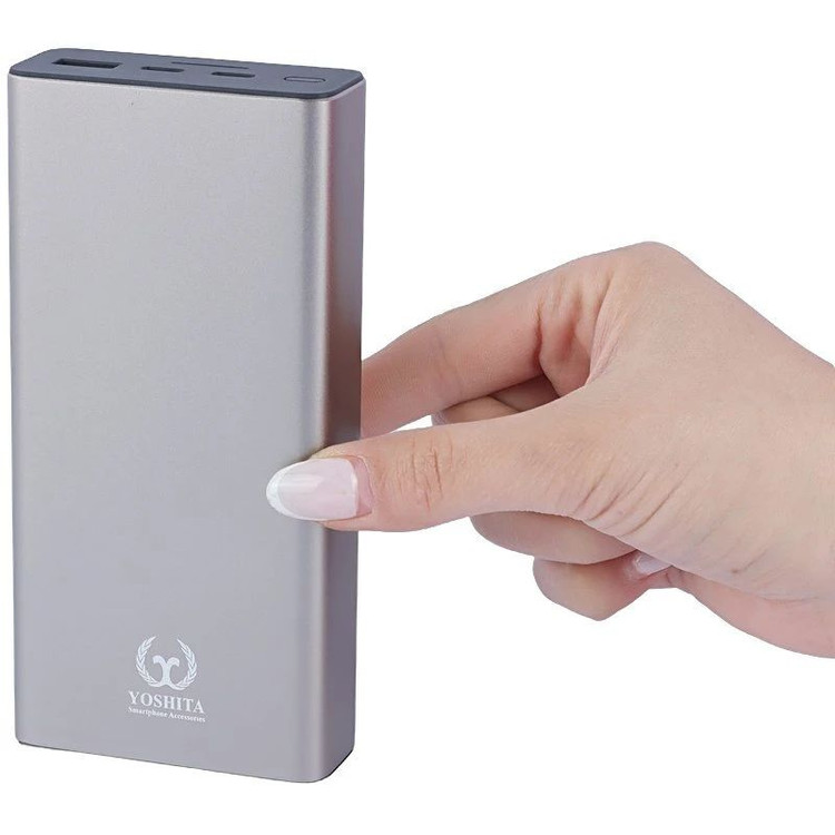 پاوربانک فست شارژ 25 وات با ظرفیت 20000mAh یوشیتا مدل Yoshita YP-020 اصلی سایز بزرگ، ظرفیت واقعی 20000، نمایشگر LCD، مناسب برای شارژ سریع انواع دستگاه ها