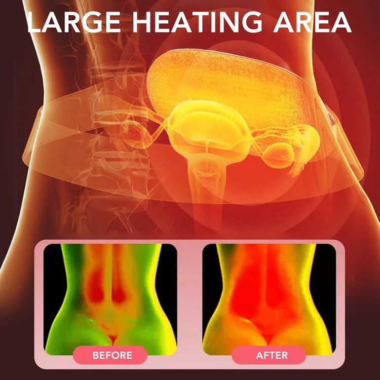 ماساژور برقی شکم و کمر WORLDBEAUTYCARE مدل WBC 0015 اصلی کمربند گرمایشی هوشمند با ماساژ لرزشی مناسب برای دردهای قاعدگی و ناراحتی شکم و کمر