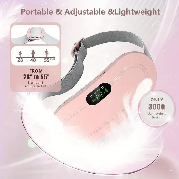 ماساژور برقی شکم و کمر WORLDBEAUTYCARE مدل WBC 0015 اصلی کمربند گرمایشی هوشمند با ماساژ لرزشی مناسب برای دردهای قاعدگی و ناراحتی شکم و کمر