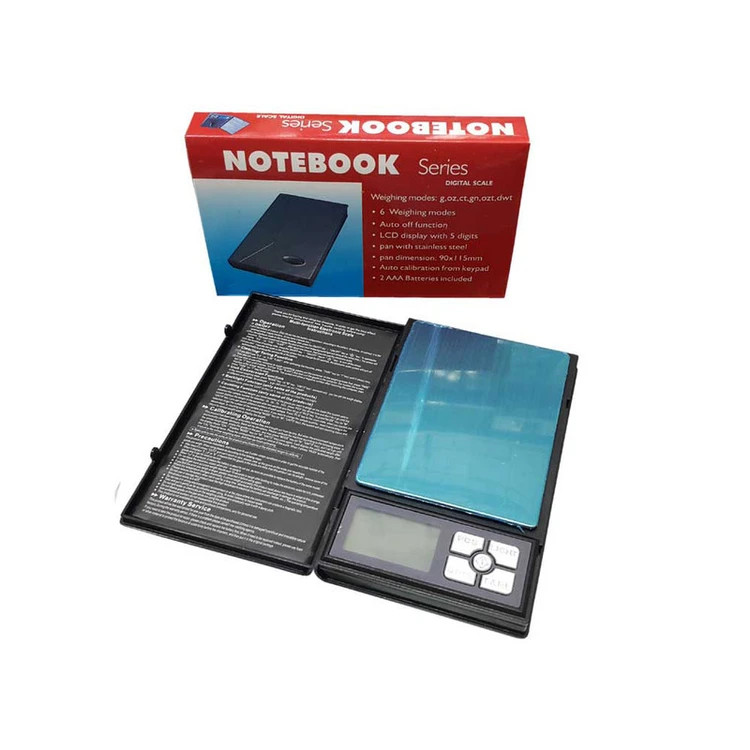 ترازو دیجیتال 2 کیلوگرمی نوت بوک Notebook مدل 1108-2 اصلی ظرفیت ۲۰۰۰ گرم، دقت ۰.۱ گرم، سینی استیل و ۶ واحد اندازهگیری