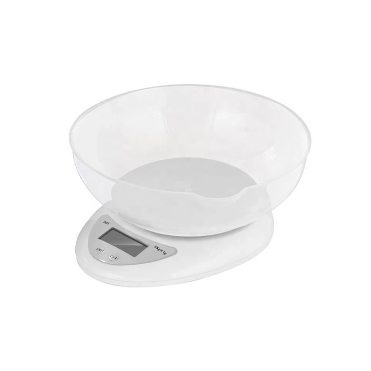 ترازوی آشپزخانه کاسه دار سیتیکام Citicom مدل B05 | ظرفیت ۵ کیلوگرم، دقت ۱ گرم، نمایشگر LCD و پارسنگ دستی
