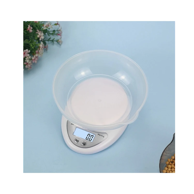 ترازوی آشپزخانه کاسه دار سیتیکام Citicom مدل B05 | ظرفیت ۵ کیلوگرم، دقت ۱ گرم، نمایشگر LCD و پارسنگ دستی