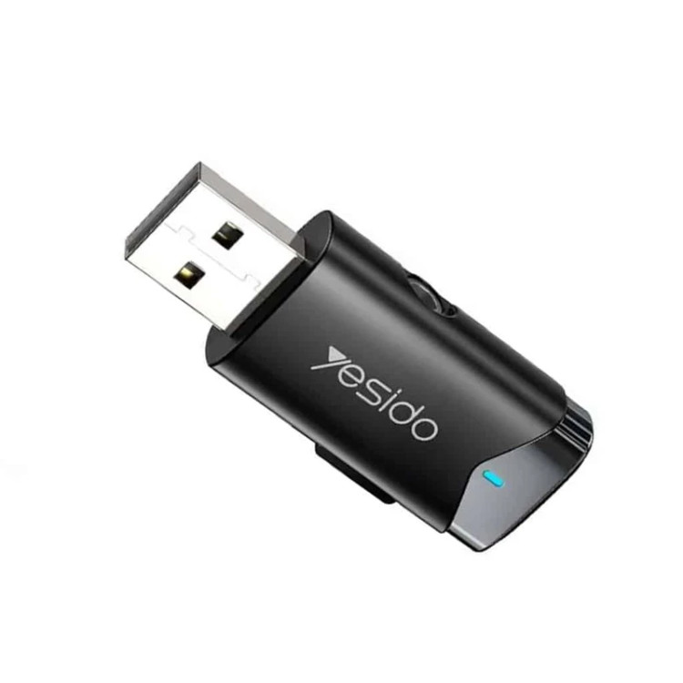 گیرنده و فرستنده بلوتوث AUX یسیدو مدل YAU40 اصلی نسخه بلوتوث 5.0، هندزفری و اتصال ضبط خودرو
