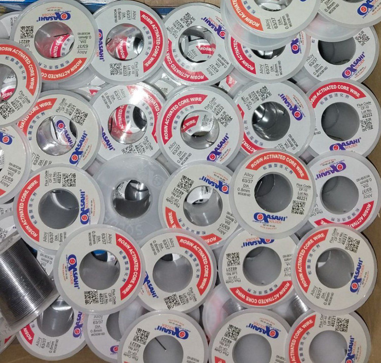 سیم لحیم آساهی Asahi مدل CF-10 قطر 0.8 میلیمتر وزن 100 گرم اصلی درجه یک
