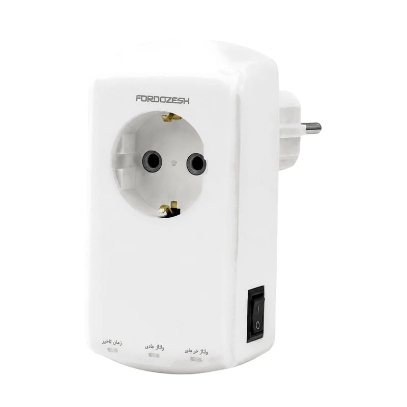 محافظ ولتاژ یخچال و فریزر فروزش مدل لوتوس LOTUS LT-100W اصلی محافظ ارت‌دار تک‌خانه دیجیتال بدون سیم