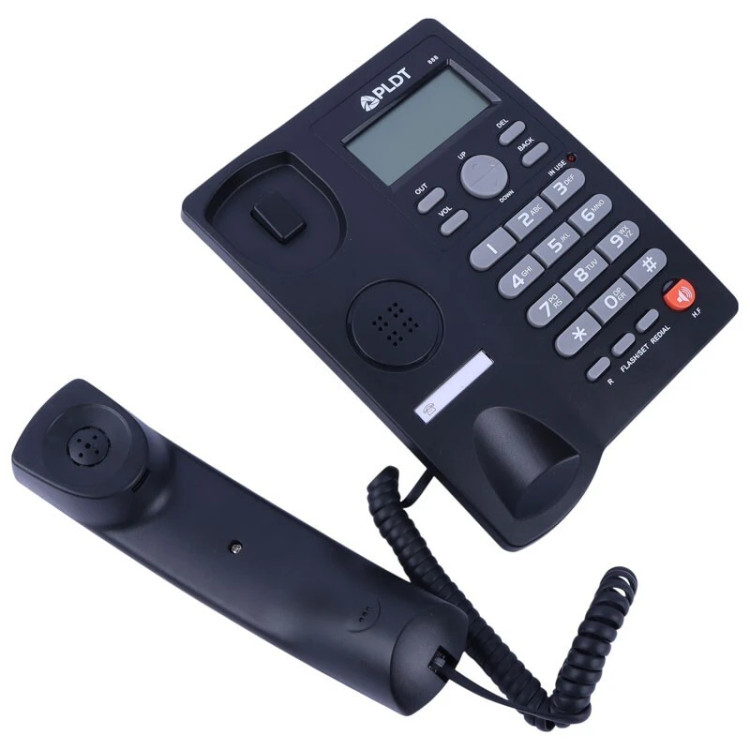 تلفن رومیزی با سیم PLDT مدل 888 اصلی نمایشگر LCD، اسپیکر داخلی، شمارهگیری سریع و Handsfree