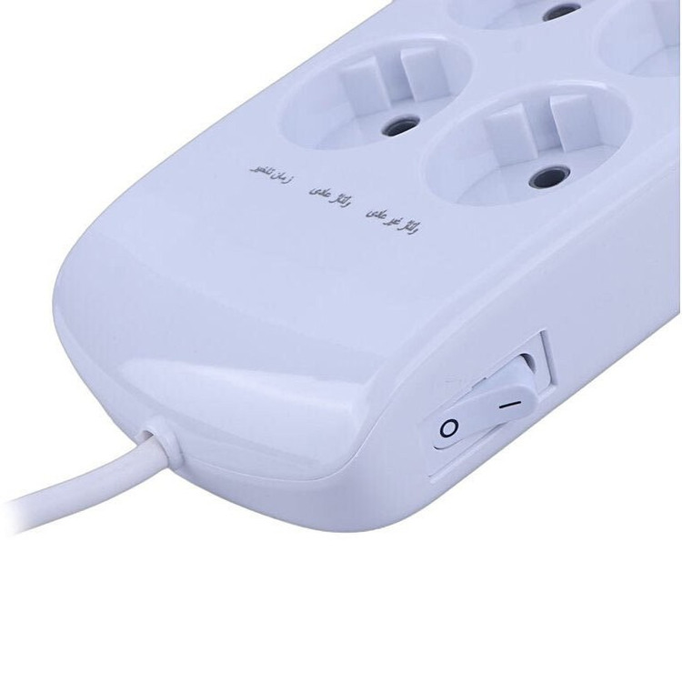محافظ برق ارت دار صوتی تصویری 6 خانه دیجیتال لوتوس فروزش مدل LT600D با کابل 1.8 و 2.8 متری و تایمر دیجیتال