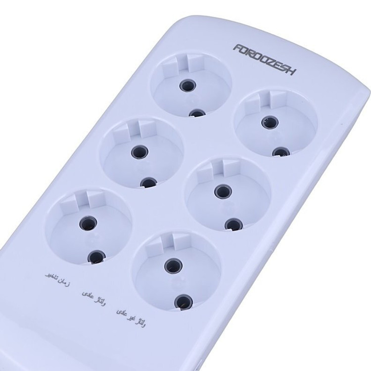 محافظ برق دیجیتال 6 خانه ارتدار صوتی تصویری لوتوس فروزش مدل LT600D با کابل 1.8 متری
