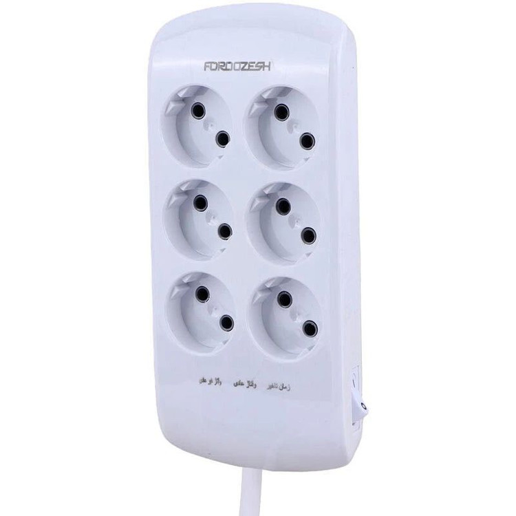 محافظ برق صوتی تصویری لوتوس فروزش LT600D دیجیتال 6 خانه ارتدار با کابل 1.8 و 2.8 متری