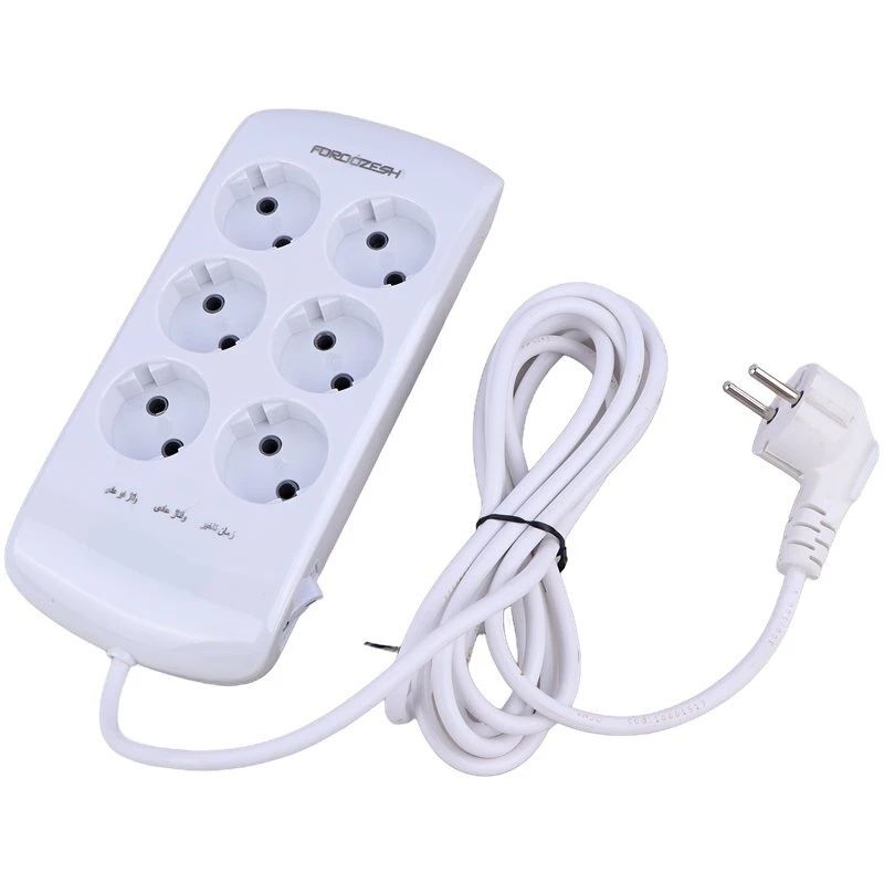محافظ برق صوتی تصویری لوتوس فروزش LT600D دیجیتال 6 خانه ارت‌دار با کابل 1.8 متری