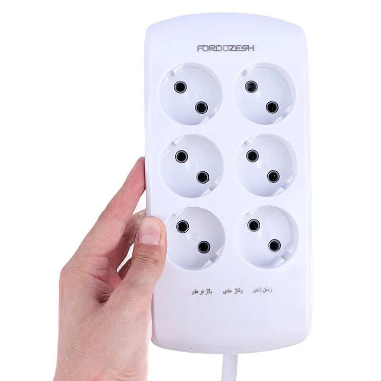 محافظ برق صوتی تصویری لوتوس فروزش LT600D دیجیتال 6 خانه ارتدار با کابل 1.8 متری