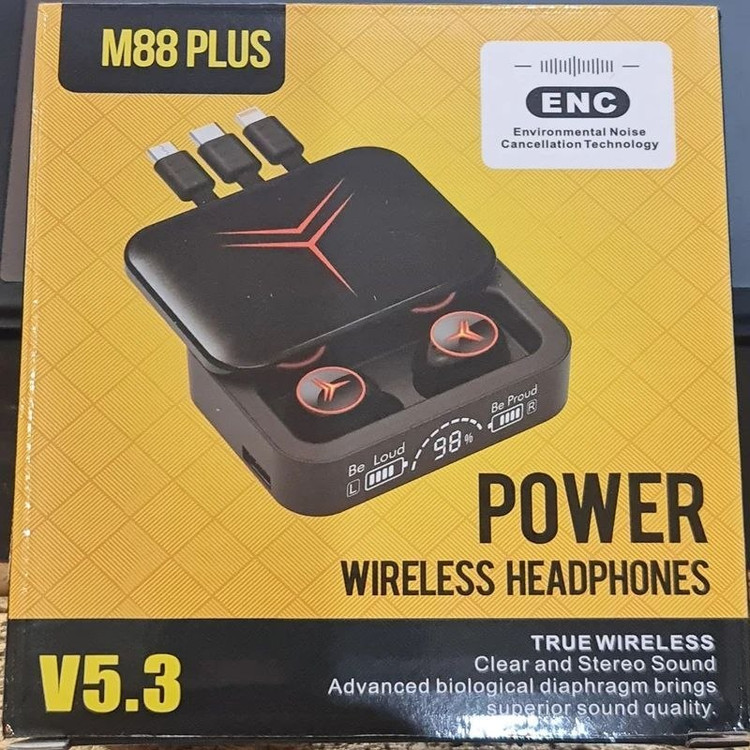 ایرپاد بلوتوثی مجهز به پاور بانک با سه خروجی ENC مدل M88 Plus