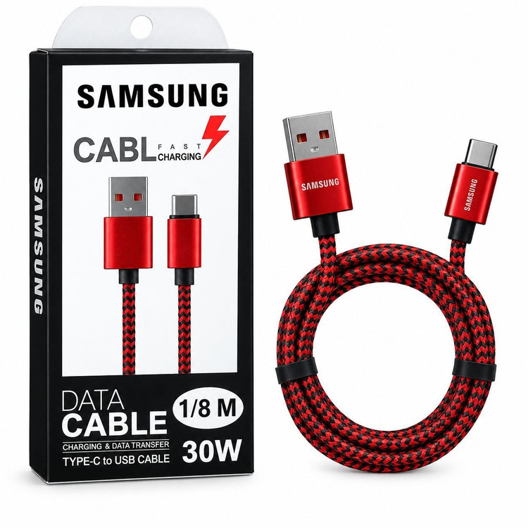 کابل شارژر USB به Type-C فست شارژ سامسونگ 30 وات اصلی