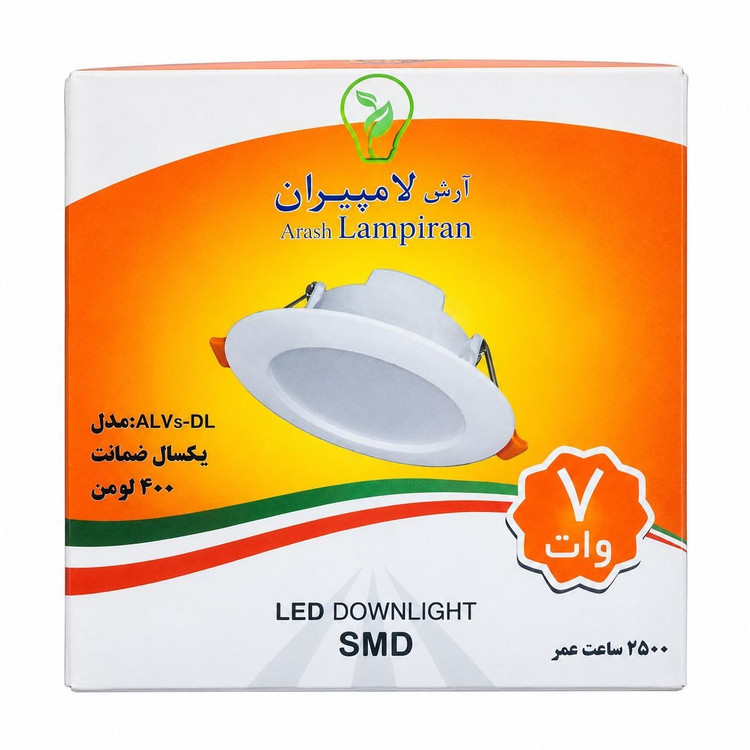 پنل ال ای دی ۷ وات SMD لامپیران مدل AL 7s-DL با شارژ نوری ۴۰۰لومن